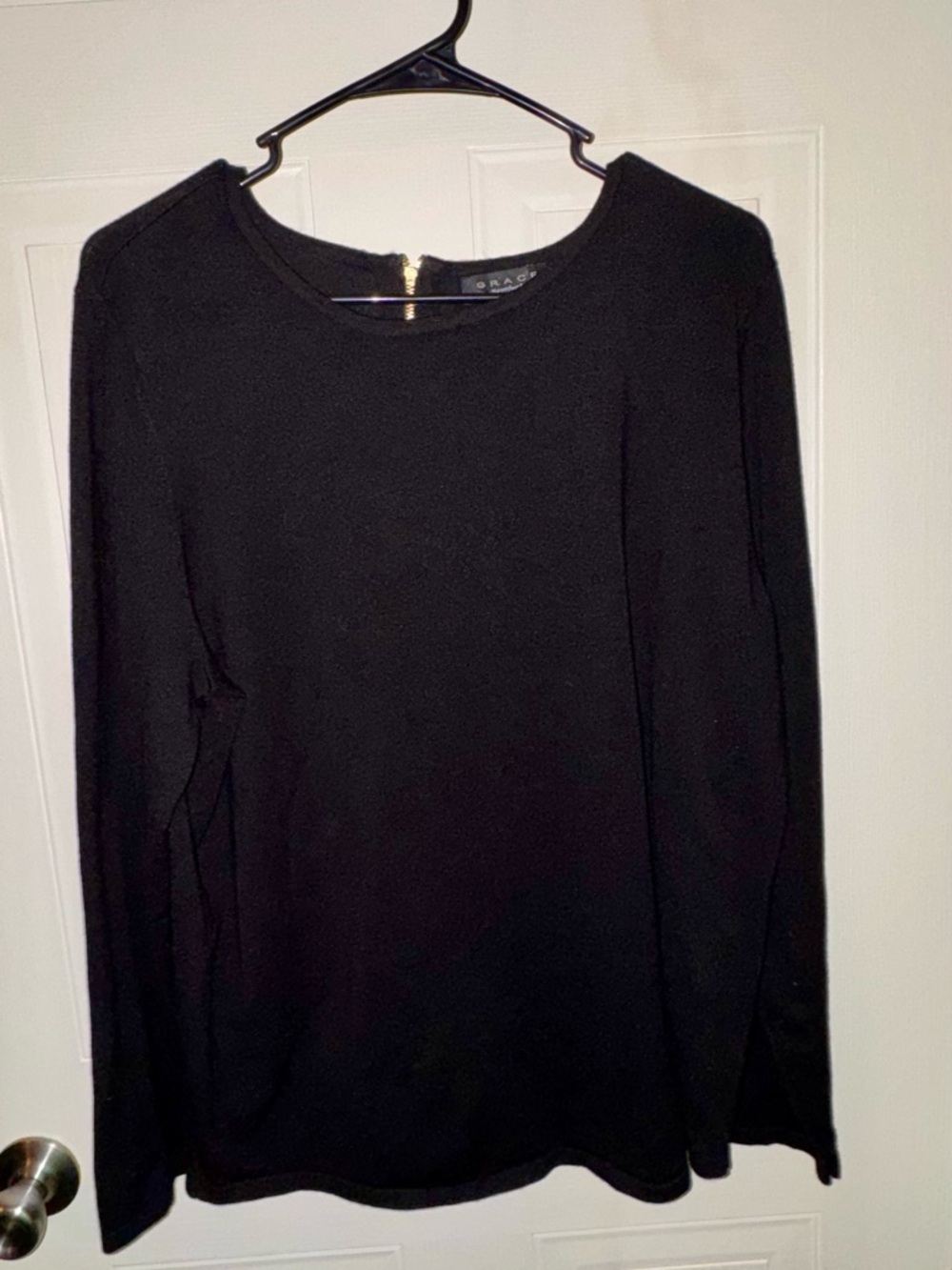 Grace Black Crew Neck Sweater
